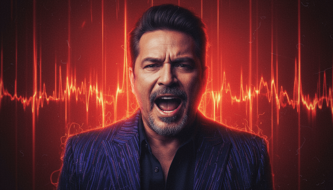 Fotograma final del video musical de 'Ghost' mostrando una mezcla de estética synthwave y efectos espectrales, con el logo de freebeat.ai.