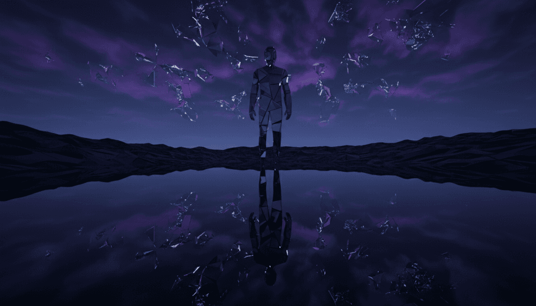 Un clip vidéo terminé pour 'Shoreline' de Teen Daze, présentant des visuels sereins générés par l'IA avec des légendes subtiles.