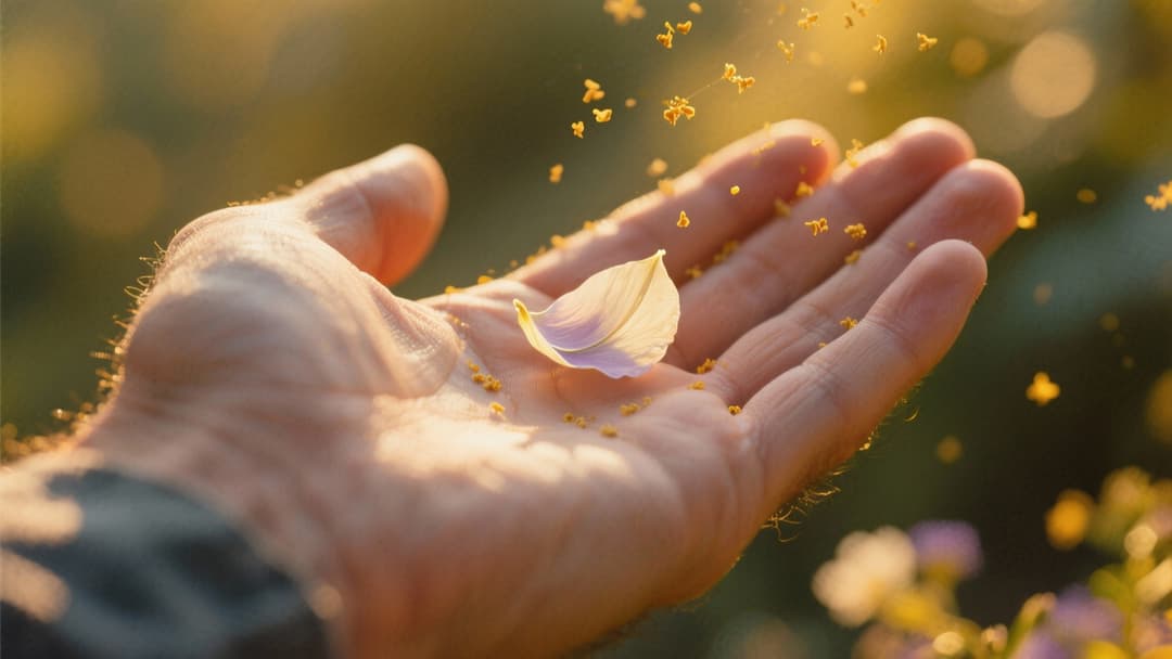 Le clip vidéo unique généré par l'IA pour 'pollen'.