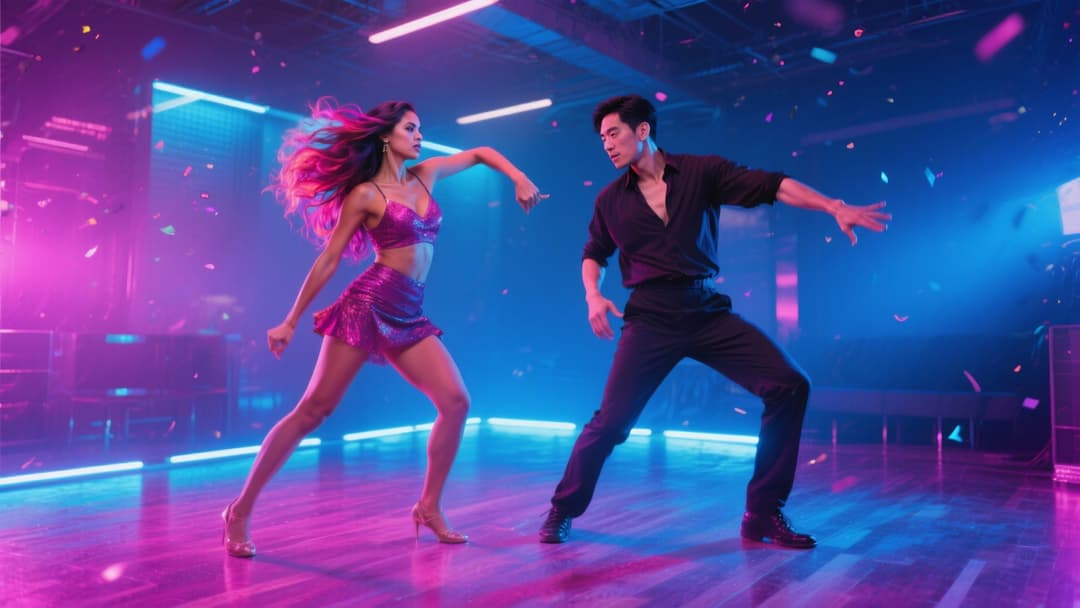 एआई 'The Right' की धुनों को रंगीन दृश्य दृश्यों में बदलते हुए