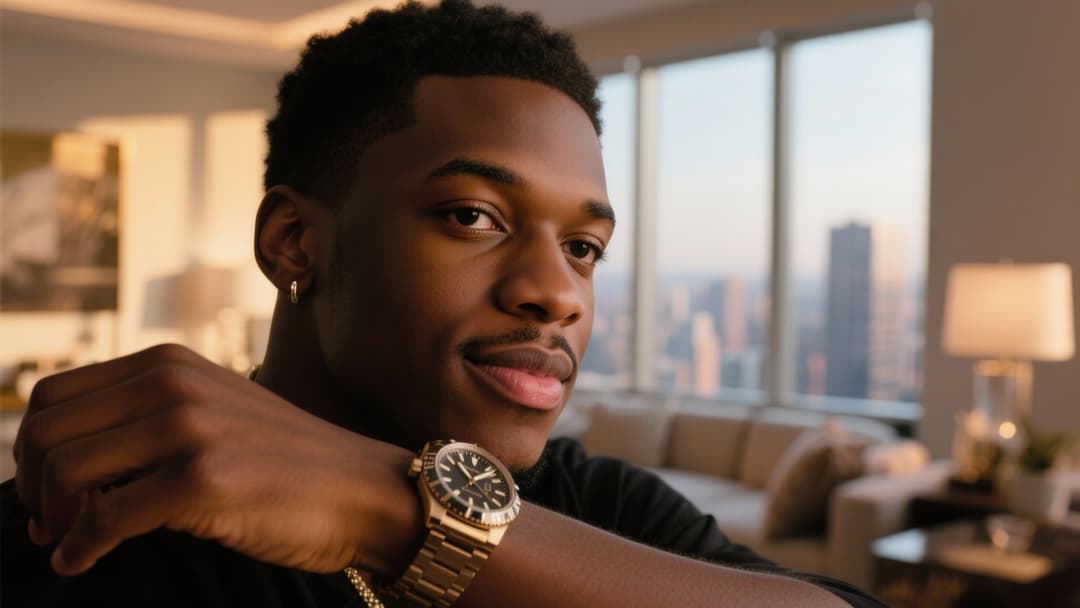 AI che interpreta l'atmosfera di 'Real Flex' di Babyfxce E.